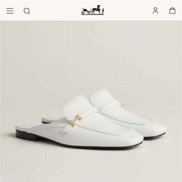 Hermes Groupie mule - Blanc Sz 37 BNIB - Picture 4 of 12